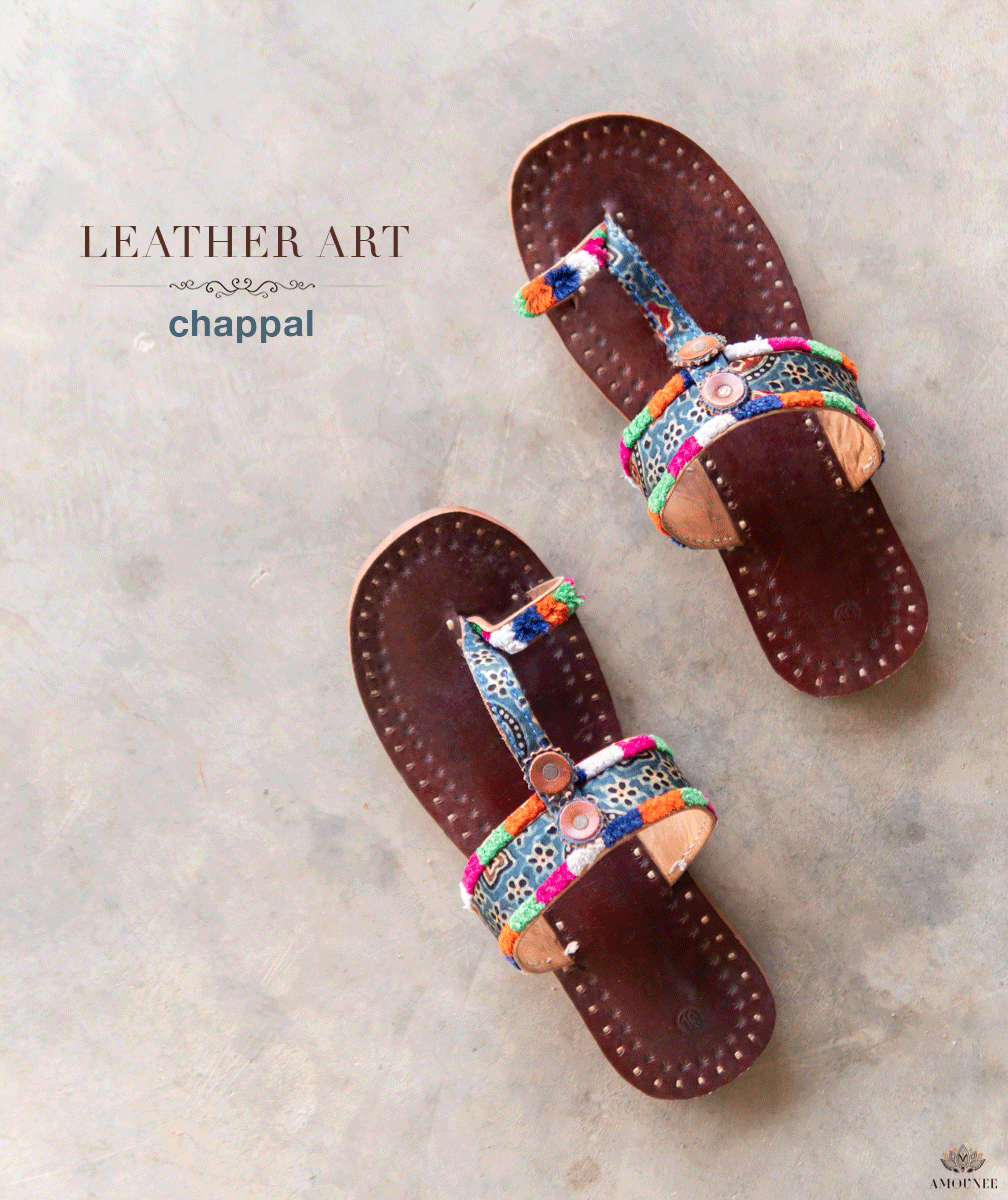 Leather Chappals â AMOUNEE - Handloom & Handicraft