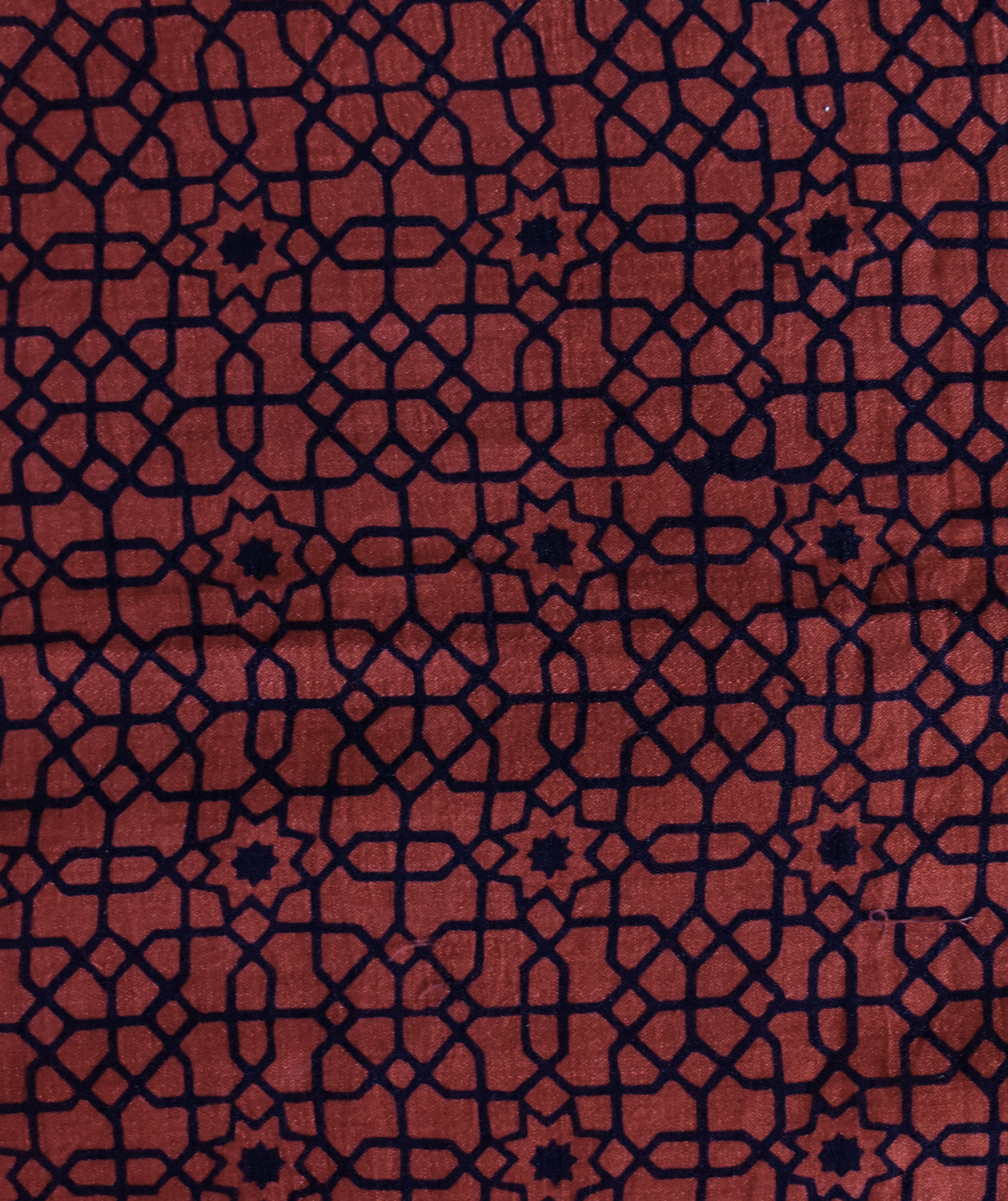Ajrakh modal silk hand block printed saree