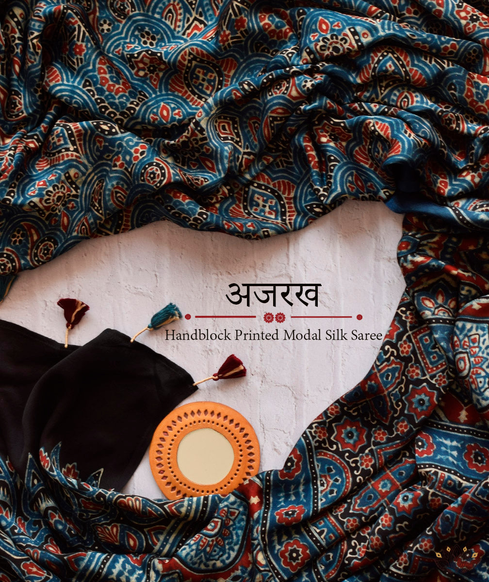 modal silk ajrakh dress material Premium Ajrakh Modal Silk Dress Material  RKG SHOPPING