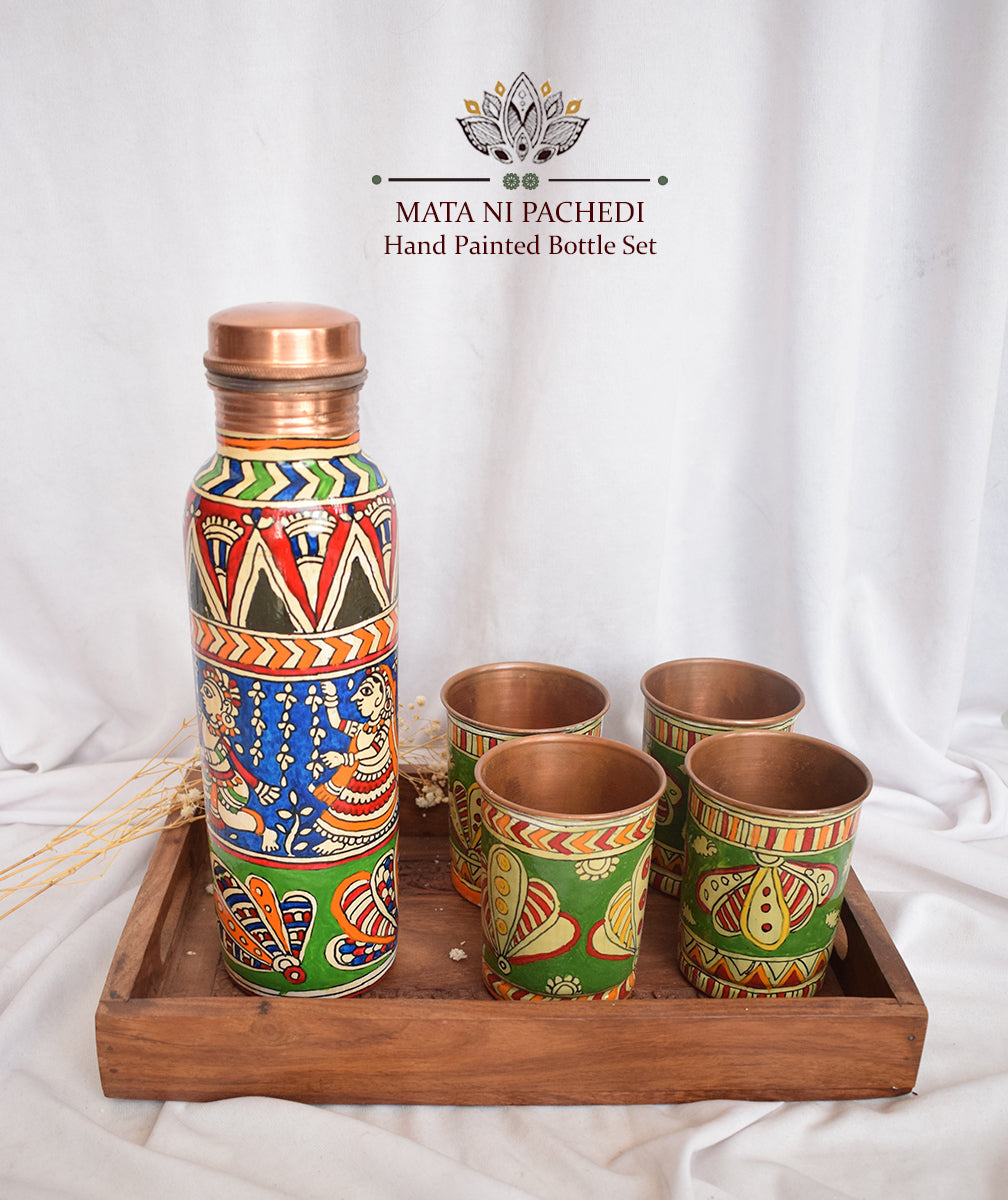 MATA NI PACHEDI HAND PAINTED BOTTLE