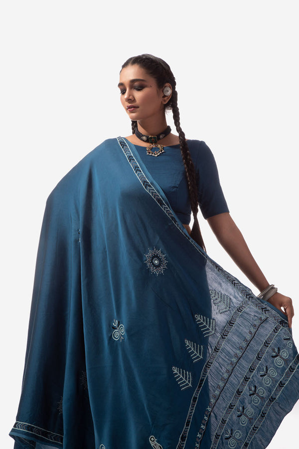 Rabari Embroidery Saree