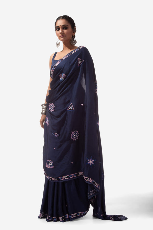 Rabari Embroidery Saree