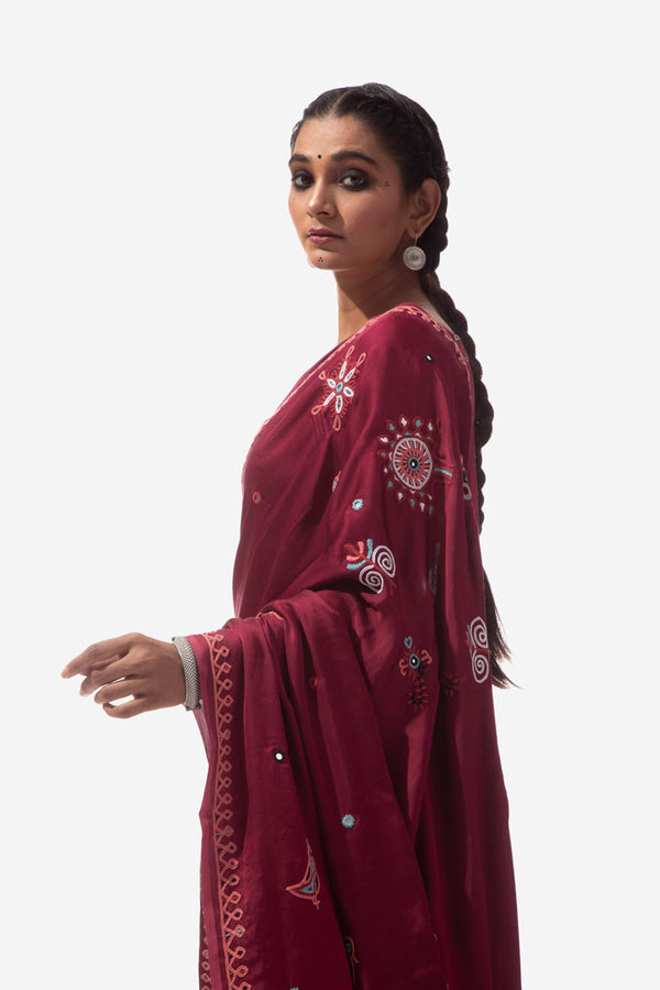 Rabari Embroidery Saree