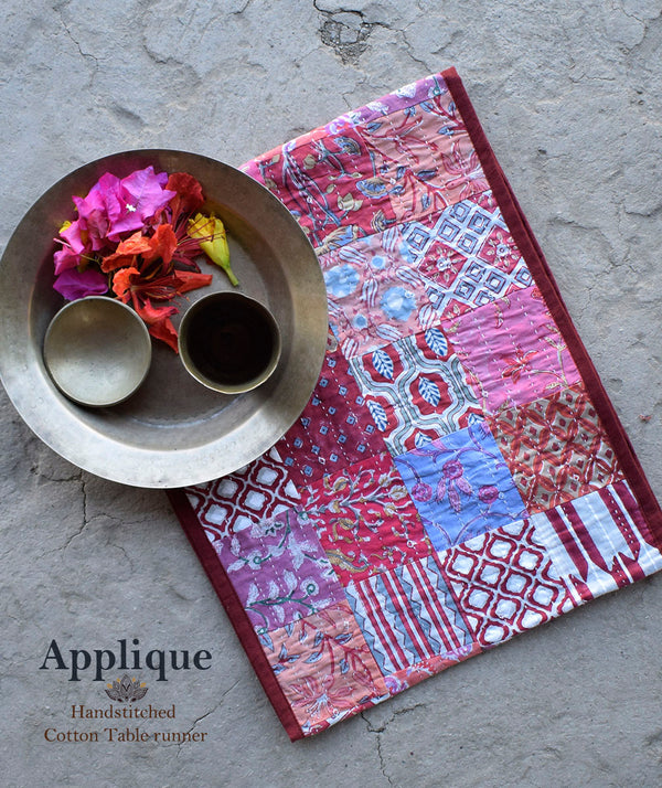 Applique Cotton Table Runners