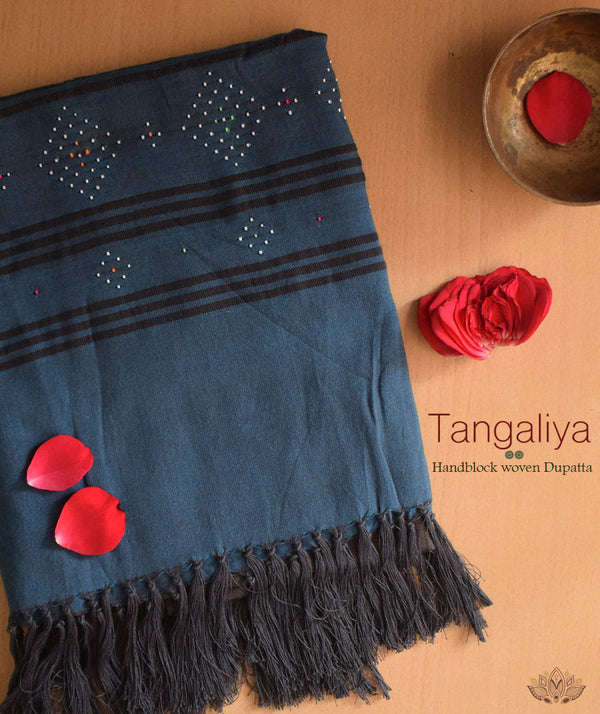 TANGALIYA COTTON HANDWOVEN DUPATTA