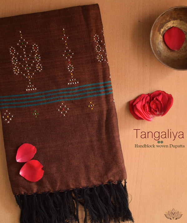 TANGALIYA COTTON HANDWOVEN DUPATTA