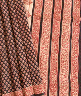 Cotton Bagru Handblock Printed Saree