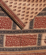 Chanderi Bagru Handblock Printed Saree