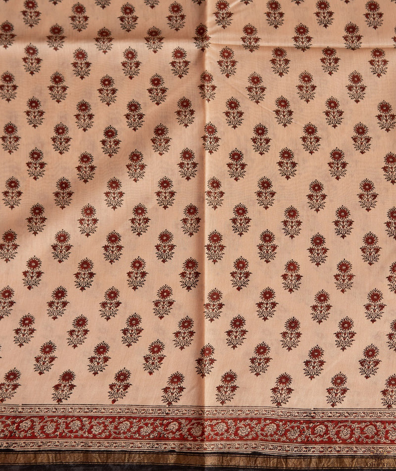 Chanderi Bagru Handblock Printed Saree