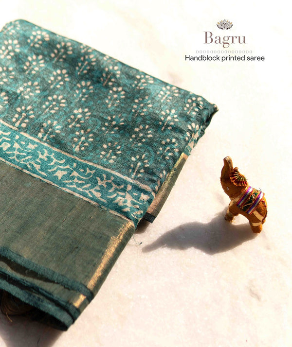 Bagru tussar silk saree