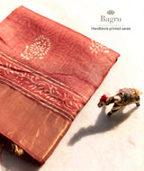 Bagru tussar silk saree