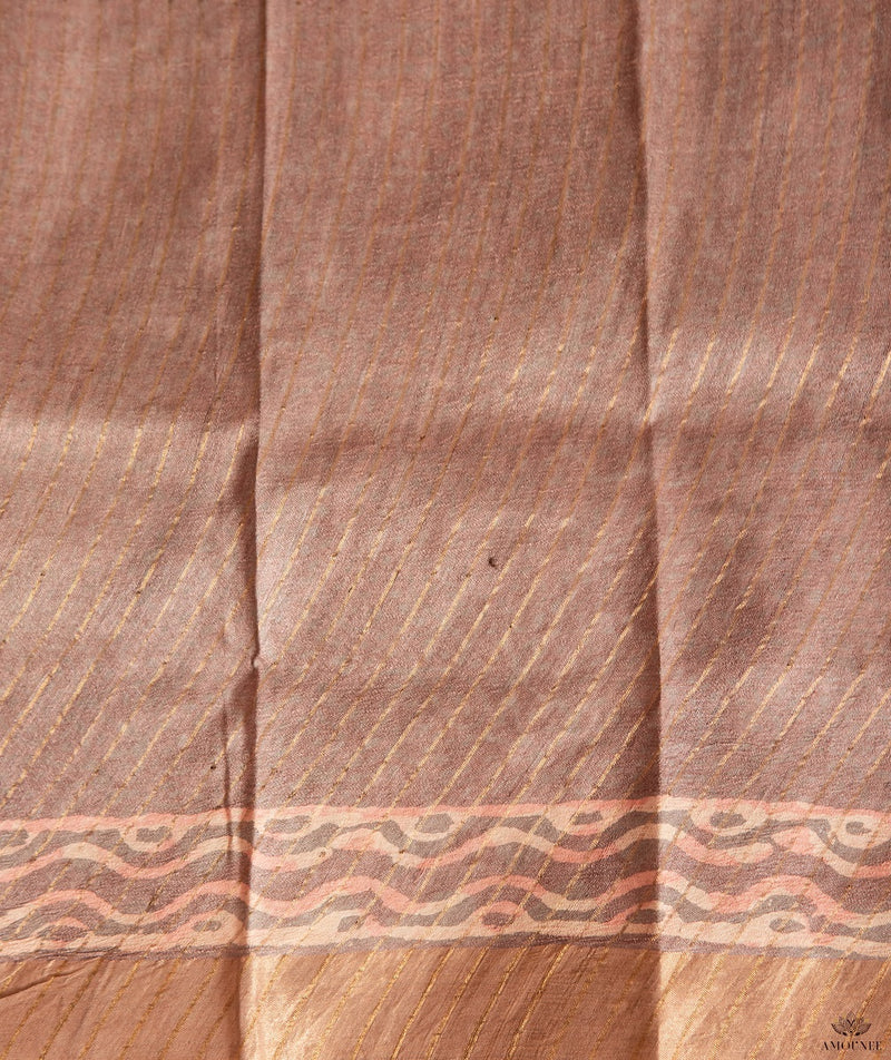 Bagru tussar silk saree