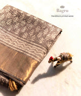 Bagru tussar silk saree