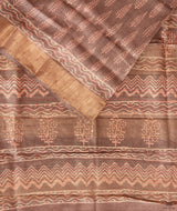 Bagru tussar silk saree