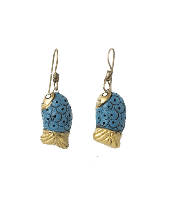 Clay Fish Drop Earring