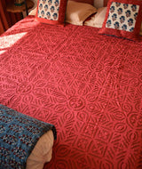 Applique King size Bed Cover