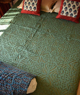 Applique King size Bed Cover