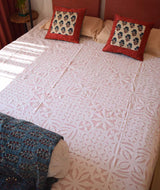 Applique King size Bed Cover