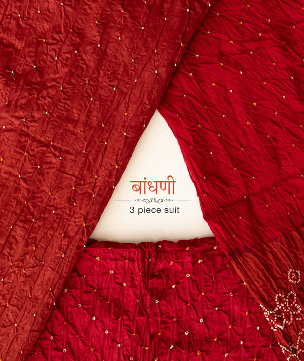 Bandhani Cotton Suit Piece