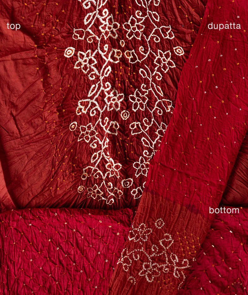 Bandhani Cotton Suit Piece