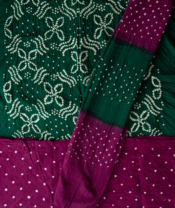 Bandhani Cotton Suit Piece