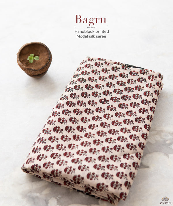 Bagru Modal Silk Saree