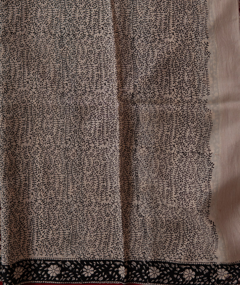 Bagru Modal Silk Saree