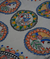 Madhubani Hand Painted Cushion Cover