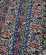 Madhubani Hand Painted Cushion Cover