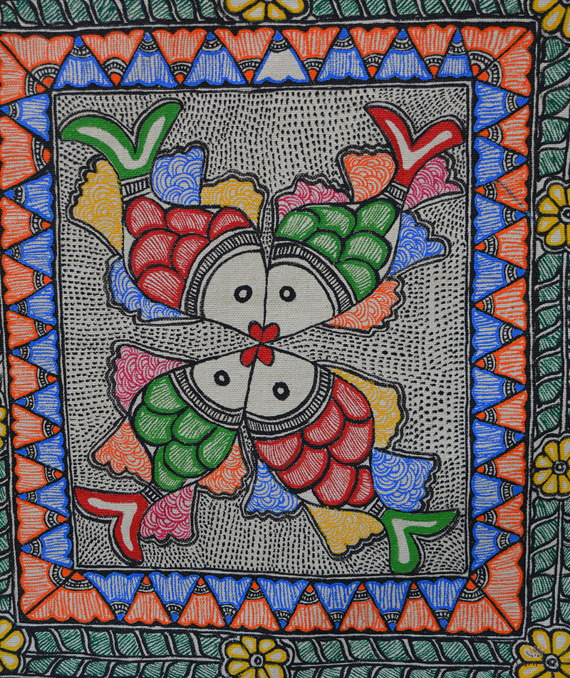 Madhubani Hand Painted Tote Bag