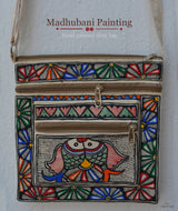 Madhubani Hand Painted Sling Bag