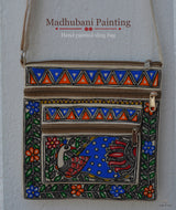 Madhubani Hand Painted Sling Bag