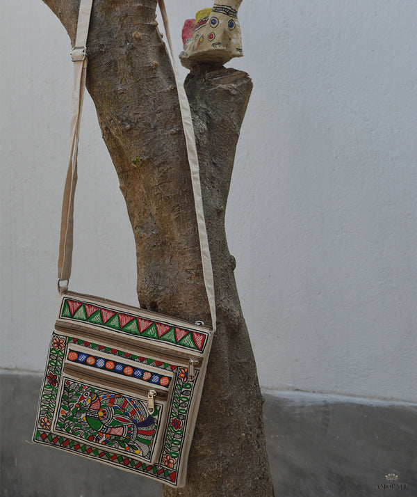 Madhubani Hand Painted Sling Bag