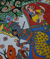 Madhubani Hand Painting: Radha Krishna