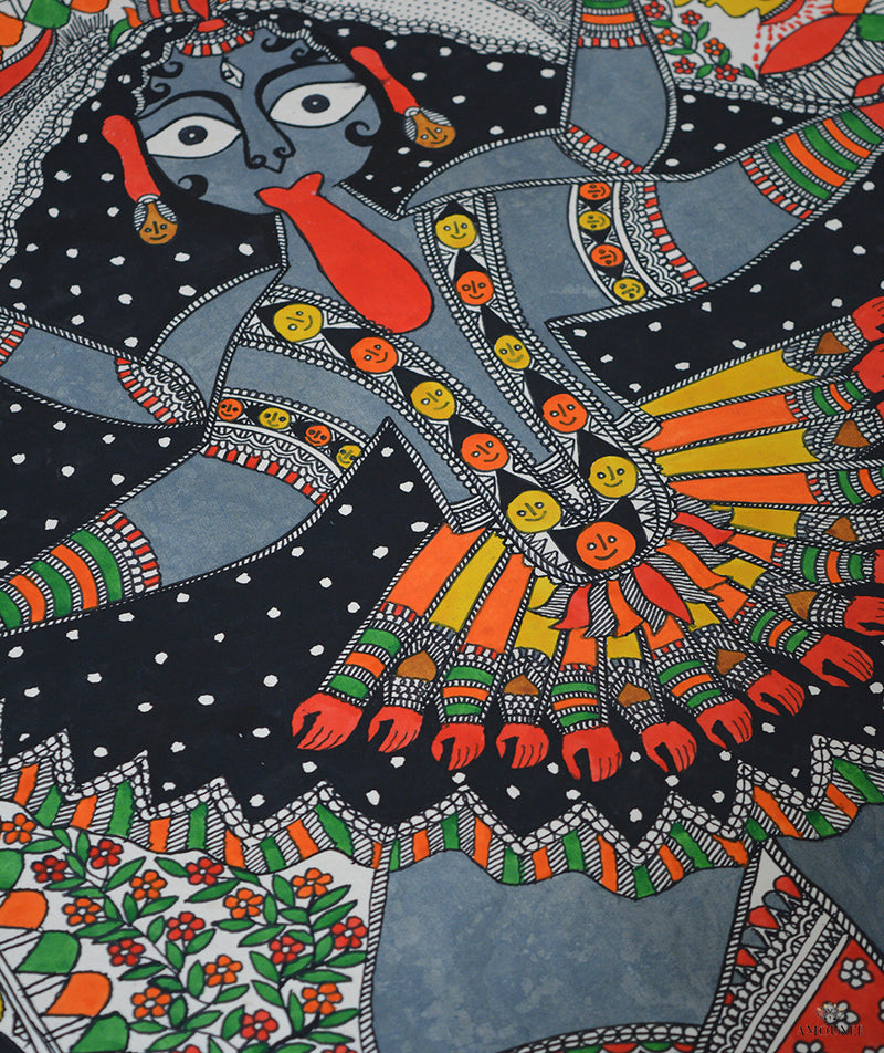 Madhubani Hand Painting: Goddess Kali