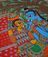 Madhubani Hand Painting: Radha Krishna