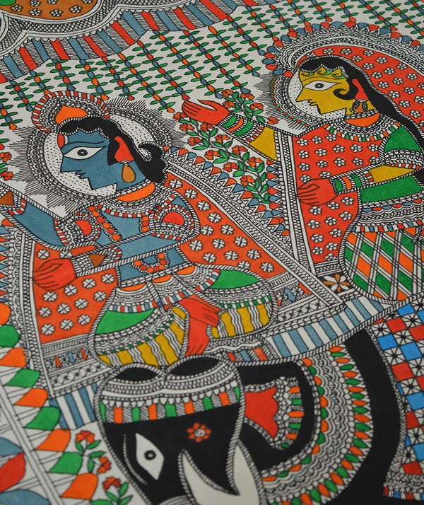 Madhubani Hand Painting: Eravat