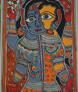 Madhubani Hand Painting: Shiv Parvati