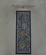 Madhubani Hand Painting: Love among two peacocks