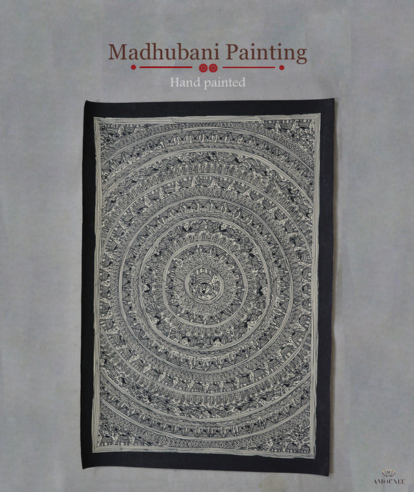 Madhubani Hand Painting: Indra Indrani Mandala