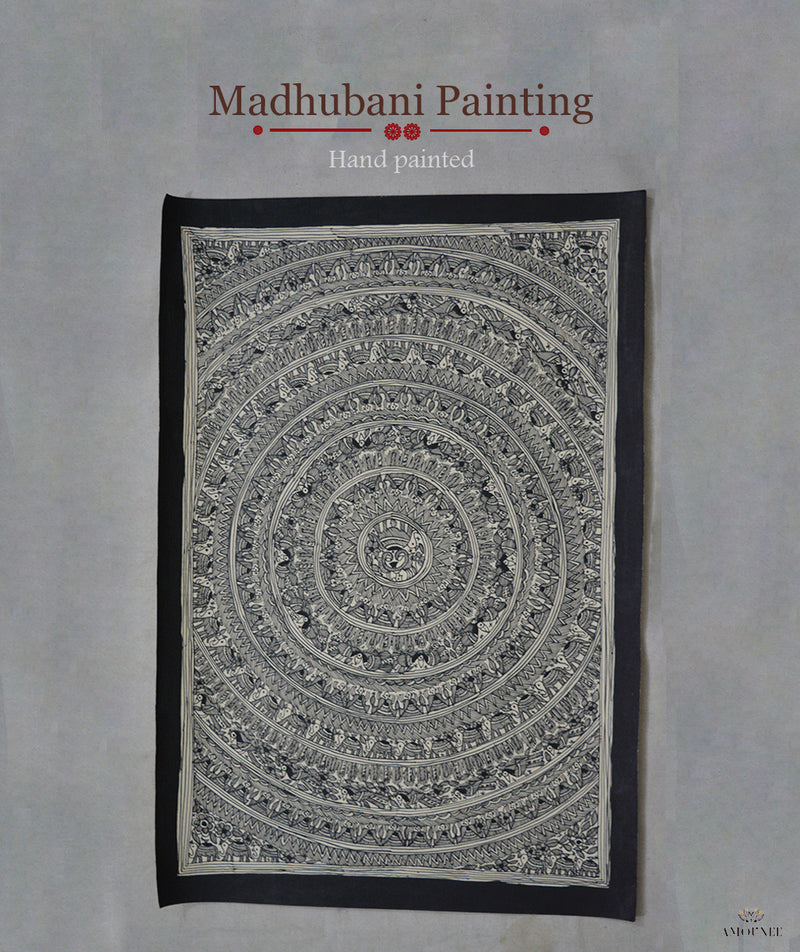 Madhubani Hand Painting: Indra Indrani Mandala