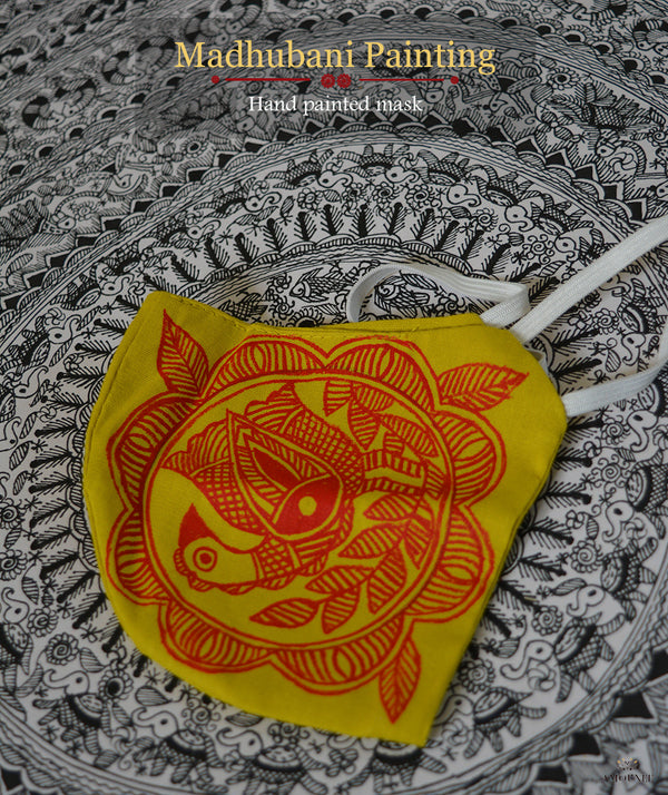 Madhubani Hand Painted Face Mask