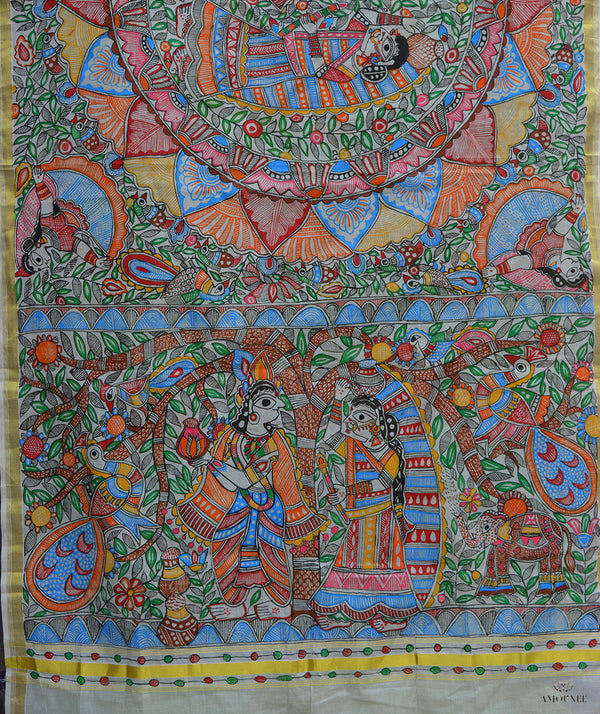 Madhubani Hand Painted Dupatta