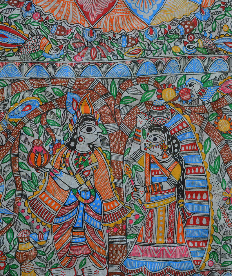 Madhubani Hand Painted Dupatta