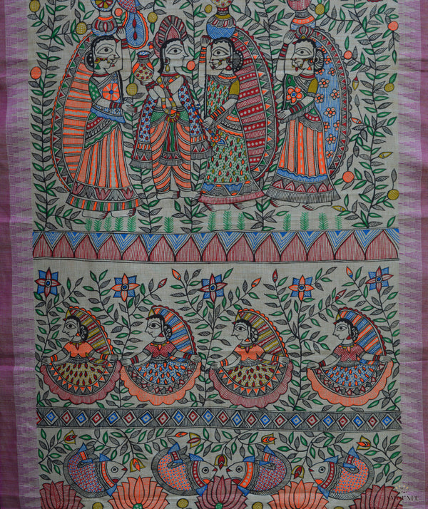 Madhubani Hand Painted Dupatta