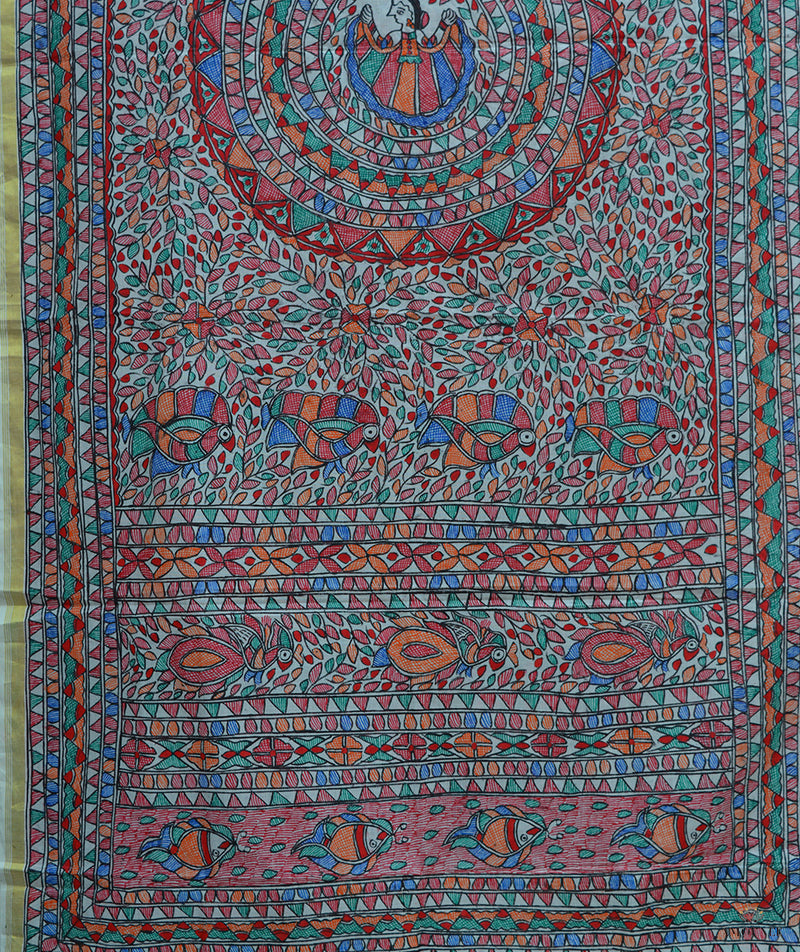 Madhubani Hand Painted Dupatta