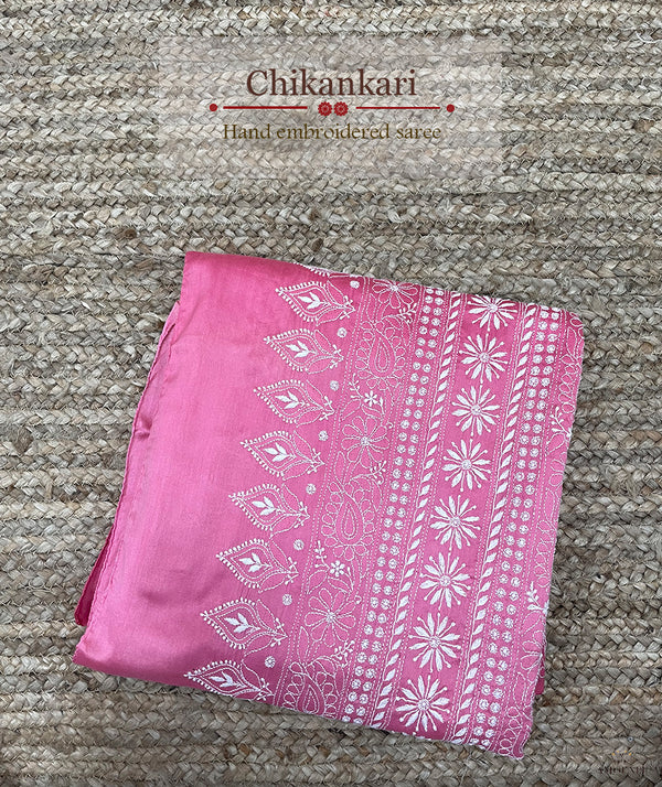 Chikankari Hand Embroidered Saree