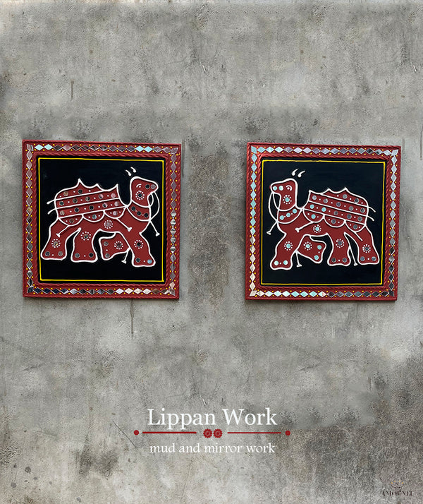 Mud and mirror work (Lipan work, Set of 2)