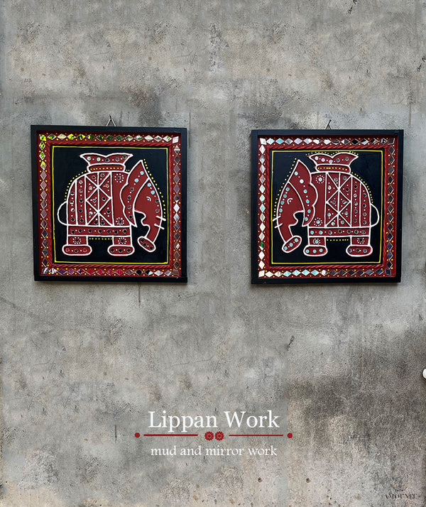 Mud and mirror work (Lipan work, Set of 2)