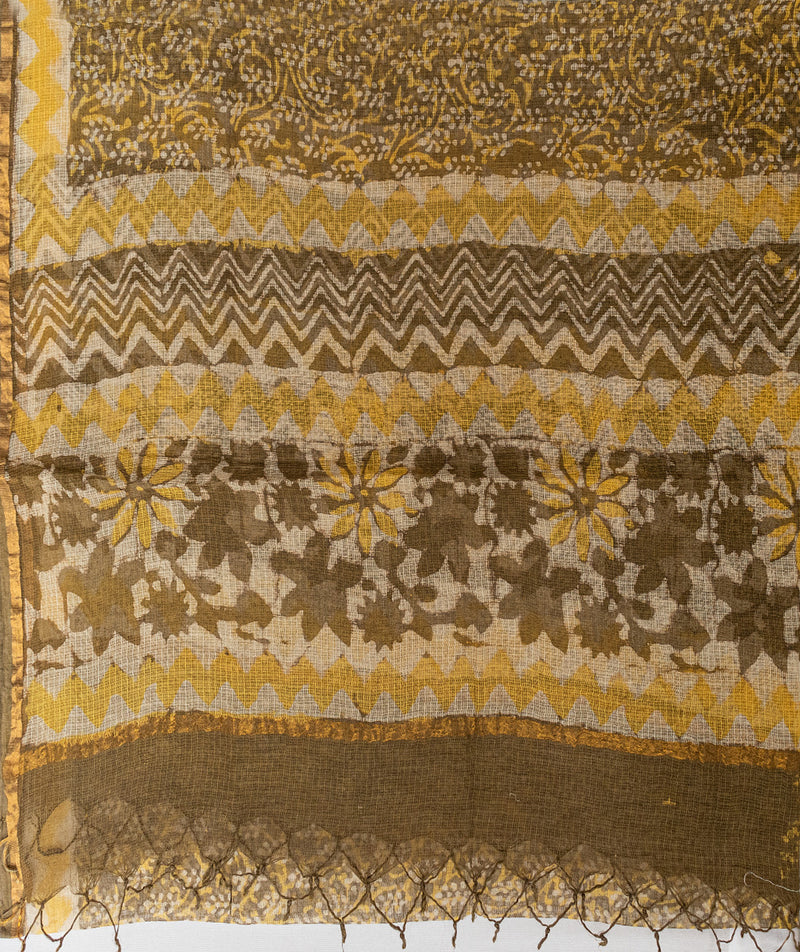 Handblock Printed Kota Dorai Dabu Dupatta